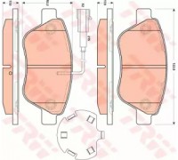 Комплект тормозных колодок, дисковый тормоз TRW GDB1891 GDB1891 TRW - купити в магазині запчастин по Україні