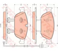 Комплект тормозных колодок, дисковый тормоз TRW GDB1897 GDB1897 TRW - купить в магазине запчастей по Украине