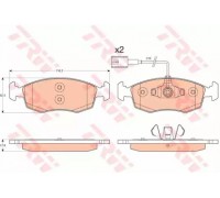 Комплект тормозных колодок, дисковый тормоз TRW GDB1900 GDB1900 TRW - купить в магазине запчастей по Украине