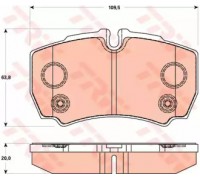 Комплект тормозных колодок, дисковый тормоз TRW GDB1901 GDB1901 TRW - купити в магазині запчастин по Україні