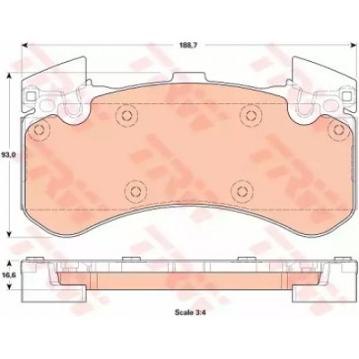 Комплект тормозных колодок, дисковый тормоз GDB1911 TRW - купить в магазине запчастей по Украине