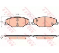 Комплект тормозных колодок, дисковый тормоз TRW GDB2027 GDB2027 TRW - купить в магазине запчастей по Украине