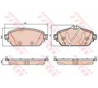 Комплект тормозных колодок, дисковый тормоз TRW GDB2070 GDB2070 TRW - купить в магазине запчастей по Украине