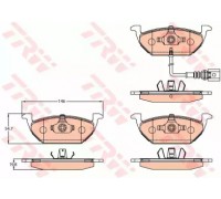Комплект тормозных колодок, дисковый тормоз TRW GDB2108 GDB2108 TRW - купить в магазине запчастей по Украине