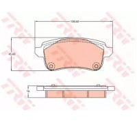 Комплект тормозных колодок, дисковый тормоз TRW GDB2136 GDB2136 TRW - купити в магазині запчастин по Україні