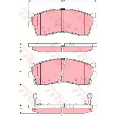 Комплект тормозных колодок, дисковый тормоз GDB3285 TRW - купить в магазине запчастей по Украине