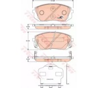 Комплект тормозных колодок, дисковый тормоз TRW GDB3461 GDB3461 TRW - купить в магазине запчастей по Украине