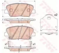 Комплект тормозных колодок, дисковый тормоз TRW GDB3549 GDB3549 TRW - купить в магазине запчастей по Украине