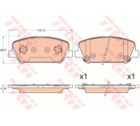Комплект тормозных колодок, дисковый тормоз TRW GDB3582 GDB3582 TRW - купить в магазине запчастей по Украине