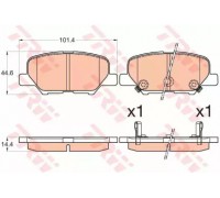 Комплект тормозных колодок, дисковый тормоз TRW GDB3583 GDB3583 TRW - купить в магазине запчастей по Украине