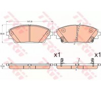 Комплект тормозных колодок, дисковый тормоз TRW GDB3592 GDB3592 TRW - купить в магазине запчастей по Украине