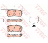 Комплект тормозных колодок, дисковый тормоз TRW GDB3636 GDB3636 TRW - купить в магазине запчастей по Украине
