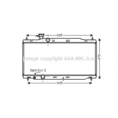 Радиатор, охлаждение двигателя HD2241 AVA QUALITY COOLING - купить в магазине запчастей по Украине