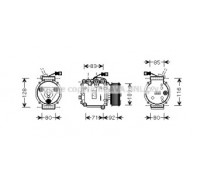 Компрессор, кондиционер AVA QUALITY COOLING HDK169 HDK169 AVA QUALITY COOLING - купити в магазині запчастин по Україні