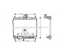 Радиатор, охлаждение двигателя AVA QUALITY COOLING HY2100 HY2100 AVA QUALITY COOLING - купить в магазине запчастей по Украине