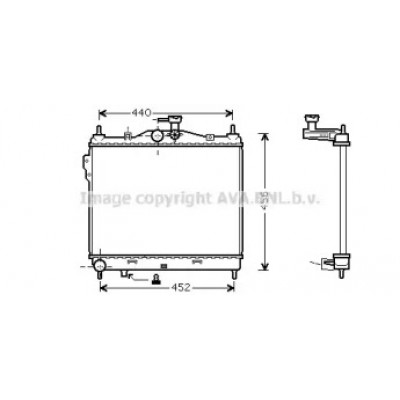 Радиатор, охлаждение двигателя HY2101 AVA QUALITY COOLING - купить в магазине запчастей по Украине