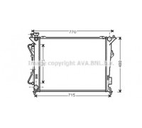 Радиатор, охлаждение двигателя AVA QUALITY COOLING HY2172 HY2172 AVA QUALITY COOLING - купить в магазине запчастей по Украине