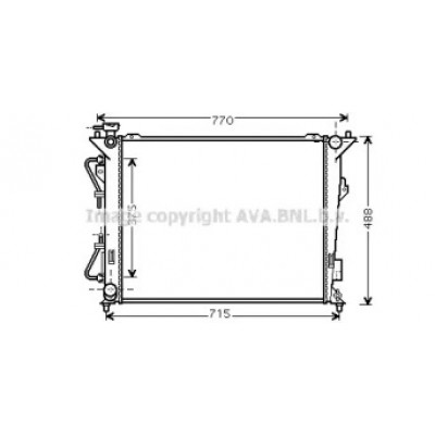 Радиатор, охлаждение двигателя HY2172 AVA QUALITY COOLING - купить в магазине запчастей по Украине