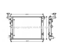 Радиатор, охлаждение двигателя AVA QUALITY COOLING HY2180 HY2180 AVA QUALITY COOLING - купить в магазине запчастей по Украине