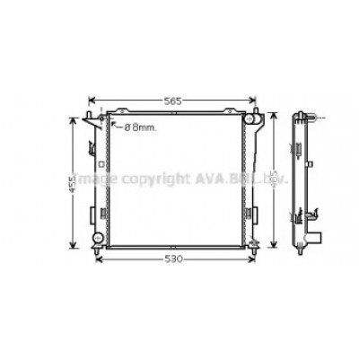 Радиатор, охлаждение двигателя HY2181 AVA QUALITY COOLING - купить в магазине запчастей по Украине
