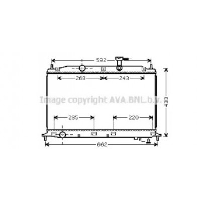 Радиатор, охлаждение двигателя HY2188 AVA QUALITY COOLING - купить в магазине запчастей по Украине