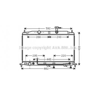 Радиатор, охлаждение двигателя HY2252 AVA QUALITY COOLING - купить в магазине запчастей по Украине