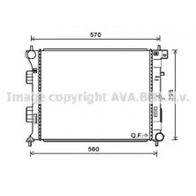 Радиатор, охлаждение двигателя HY2338 AVA QUALITY COOLING - купить в магазине запчастей по Украине