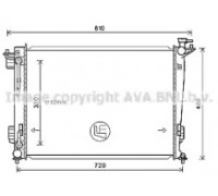 Радиатор, охлаждение двигателя AVA QUALITY COOLING HY2372 HY2372 AVA QUALITY COOLING - купить в магазине запчастей по Украине