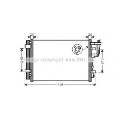 Конденсатор, кондиционер HY5183D AVA QUALITY COOLING - купить в магазине запчастей по Украине