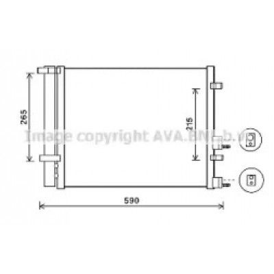 Конденсатор, кондиционер HY5249D AVA QUALITY COOLING - купить в магазине запчастей по Украине