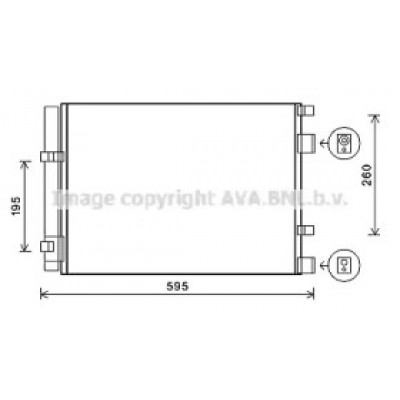 Конденсатор, кондиционер HY5268D AVA QUALITY COOLING - купить в магазине запчастей по Украине