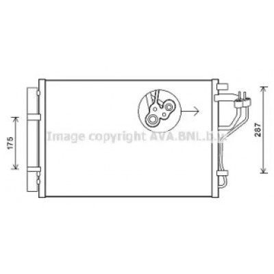 Конденсатор, кондиционер HY5308 AVA QUALITY COOLING - купить в магазине запчастей по Украине