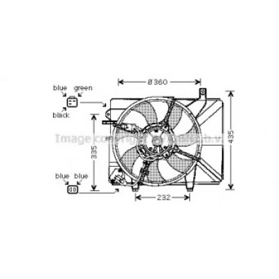 Вентилятор, охлаждение двигателя HY7511 AVA QUALITY COOLING - купить в магазине запчастей по Украине