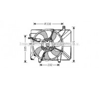 Вентилятор, охлаждение двигателя AVA QUALITY COOLING HY7526 HY7526 AVA QUALITY COOLING - купить в магазине запчастей по Украине