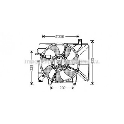 Вентилятор, охлаждение двигателя HY7526 AVA QUALITY COOLING - купить в магазине запчастей по Украине