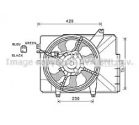 Вентилятор, охлаждение двигателя AVA QUALITY COOLING HY7529 HY7529 AVA QUALITY COOLING - купить в магазине запчастей по Украине