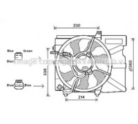 Вентилятор, охлаждение двигателя AVA QUALITY COOLING HY7531 HY7531 AVA QUALITY COOLING - купить в магазине запчастей по Украине