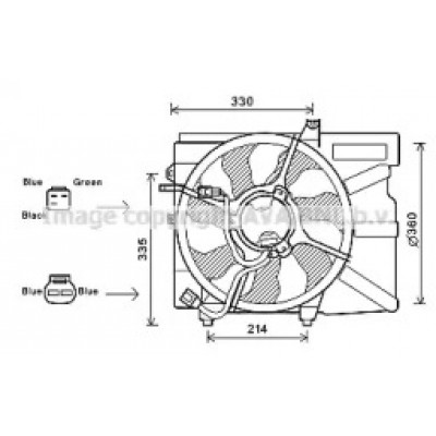 Вентилятор, охлаждение двигателя HY7531 AVA QUALITY COOLING - купить в магазине запчастей по Украине