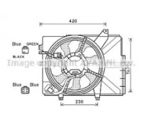 Вентилятор, охлаждение двигателя AVA QUALITY COOLING HY7532 HY7532 AVA QUALITY COOLING - купить в магазине запчастей по Украине