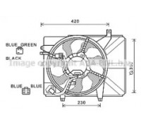 Вентилятор, охлаждение двигателя AVA QUALITY COOLING HY7548 HY7548 AVA QUALITY COOLING - купить в магазине запчастей по Украине
