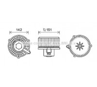 Электродвигатель, вентиляция салона AVA QUALITY COOLING HY8399 HY8399 AVA QUALITY COOLING - купить в магазине запчастей по Украине