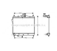 Радиатор, охлаждение двигателя AVA QUALITY COOLING HYA2101 HYA2101 AVA QUALITY COOLING - купить в магазине запчастей по Украине