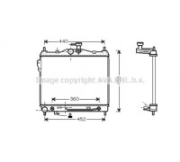 Радиатор, охлаждение двигателя AVA QUALITY COOLING HYA2102 HYA2102 AVA QUALITY COOLING - купить в магазине запчастей по Украине