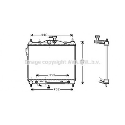 Радиатор, охлаждение двигателя HYA2102 AVA QUALITY COOLING - купить в магазине запчастей по Украине