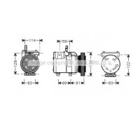 Компрессор, кондиционер AVA QUALITY COOLING HYAK199 HYAK199 AVA QUALITY COOLING - купить в магазине запчастей по Украине