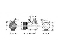 Компрессор, кондиционер AVA QUALITY COOLING HYK159 HYK159 AVA QUALITY COOLING - купити в магазині запчастин по Україні