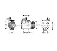 Компрессор, кондиционер AVA QUALITY COOLING HYK198 HYK198 AVA QUALITY COOLING - купить в магазине запчастей по Украине