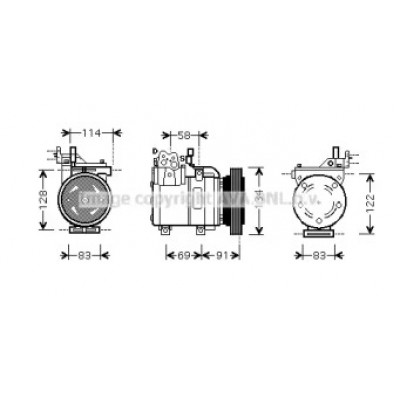 Компрессор, кондиционер HYK199 AVA QUALITY COOLING - купить в магазине запчастей по Украине