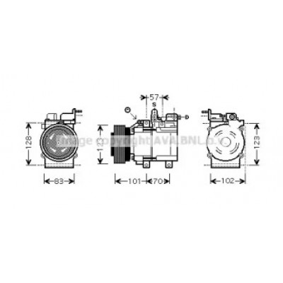 Компрессор, кондиционер HYK209 AVA QUALITY COOLING - купить в магазине запчастей по Украине