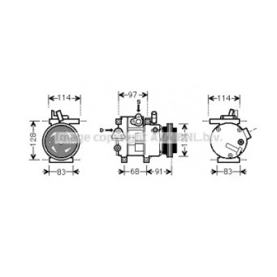 Компрессор, кондиционер HYK256 AVA QUALITY COOLING - купить в магазине запчастей по Украине
